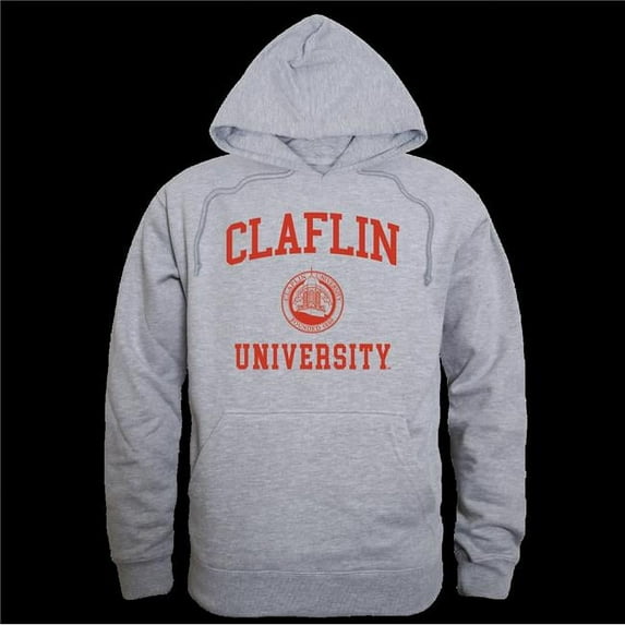 Claflin University Panthers Seal Hoodie, Heather Grey - Extra Large
