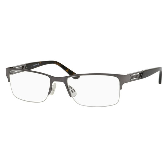 Claiborne 226 Semi-Rimless Rectangular Ruthenium Eyeglasses