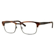 Claiborne 247 Full Rim Rectangular Brown Havana Eyeglasses