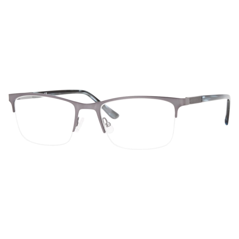 Claiborne 252 Semi-Rimless Rectangular Matte Gray Eyeglasses  display picture 2