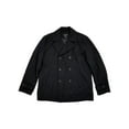 thumbnail image 1 of Claiborne Mens Black Wool Blend Pea Coat Jacket XX-Large, 1 of 1