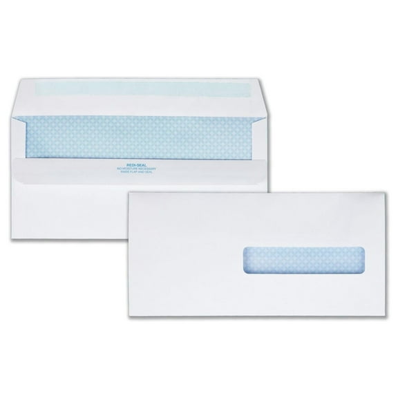 Claim Form #10 1/2 Envelopes, 1 Window, CMS-1500, Self Seal, Privacy Security Tint, 4-1/2 x 9-1/2 Inches, 24 lb White, 500/Box (QUA21438)