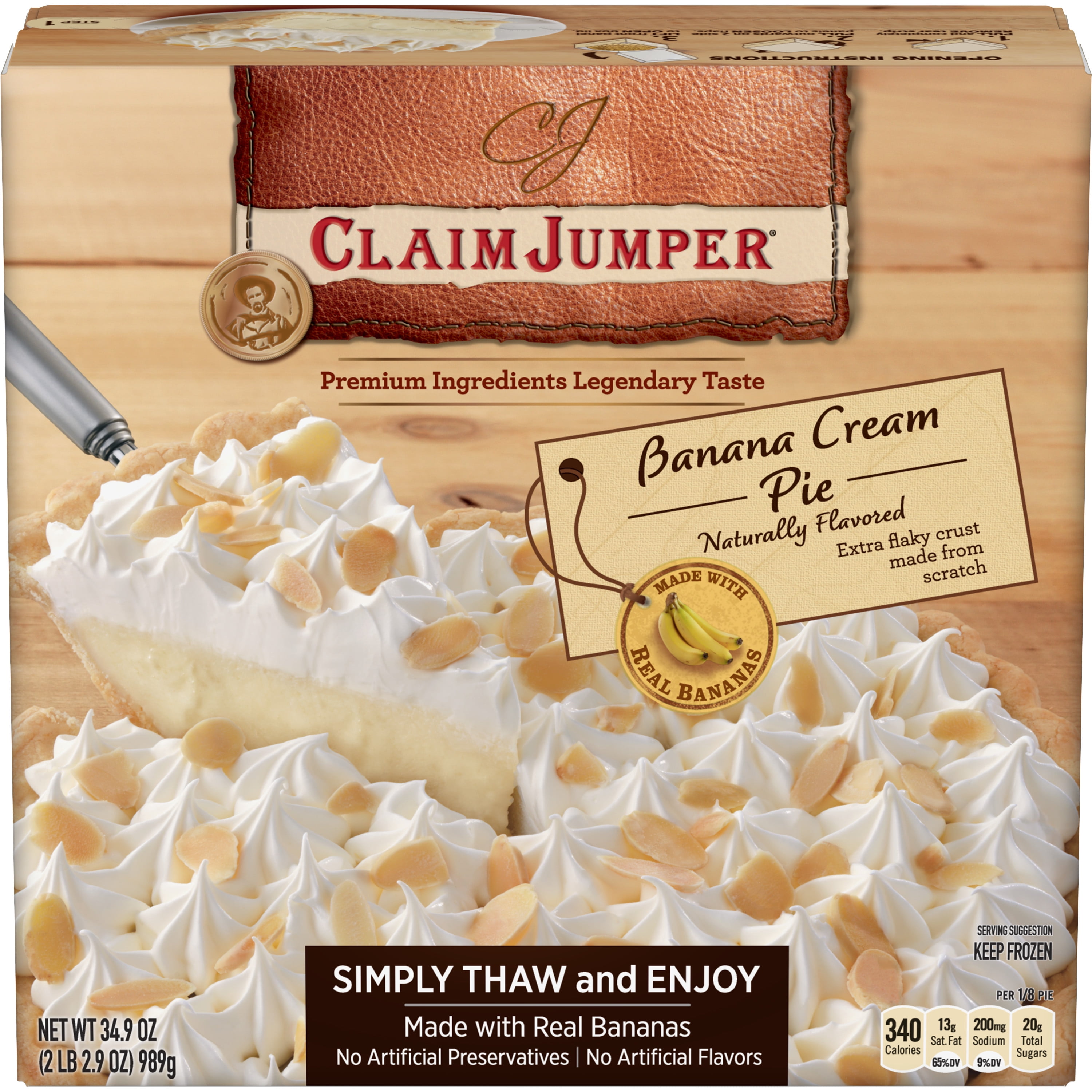 Claim Jumper Banana Cream Pie Frozen Dessert, 34.9 Ounce