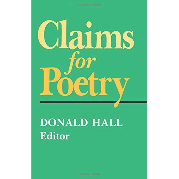 Pre-Owned Claims for Poetry (Paperback) 0472063081 9780472063086