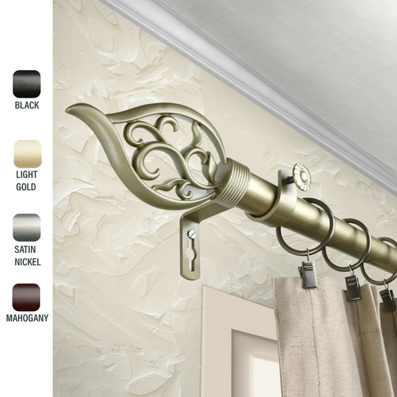 Clair 1" dia. Curtain Rod 120-170 inches - Gold