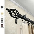 thumbnail image 1 of Clair 1" dia. Curtain Rod 160-240 inches - Black, 1 of 4
