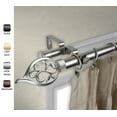 thumbnail image 1 of Clair 1" dia. Double Curtain Rod 160-240 inches - Satin Nickel, 1 of 1