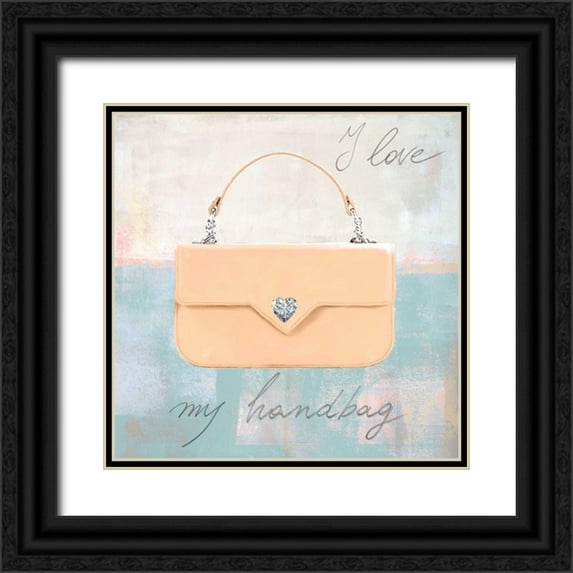 Clair, Michelle 15x15 Black Ornate Wood Framed with Double Matting Museum Art Print Titled - I Love my Handbag