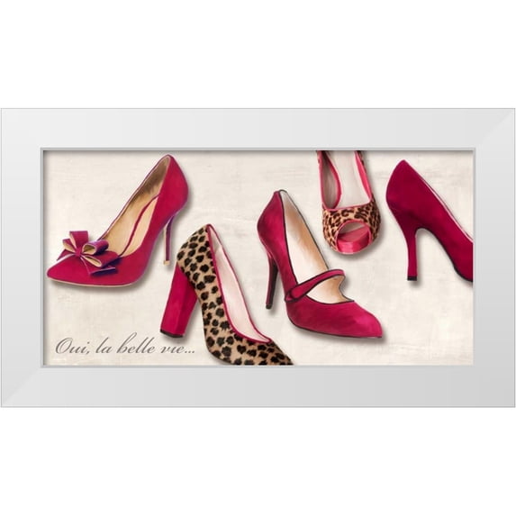 Clair, Michelle 18x11 White Modern Wood Framed Museum Art Print Titled - Oui la belle vie…