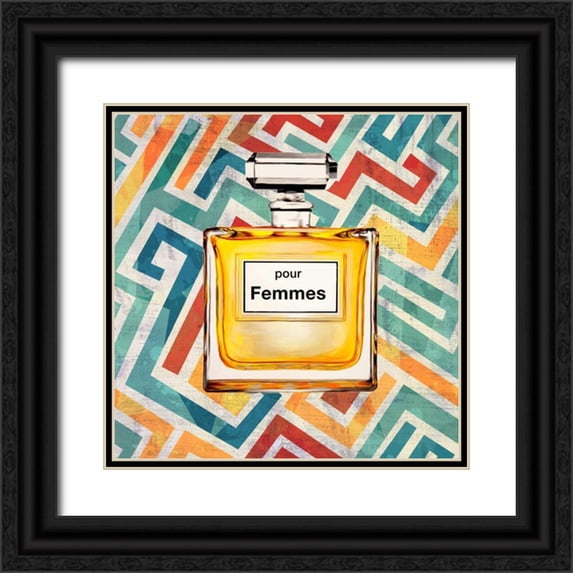 Clair, Michelle 26x26 Black Ornate Wood Framed with Double Matting Museum Art Print Titled - Pour Femmes I