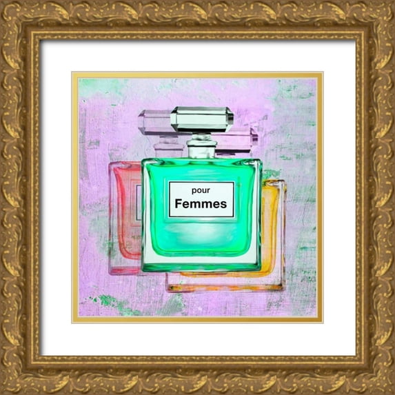 Clair, Michelle 26x26 Gold Ornate Wood Framed with Double Matting Museum Art Print Titled - Pour Femmes II