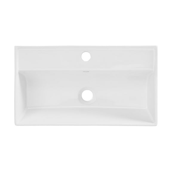 Claire 22" Wall-Mount Bathroom Sink with Black Towel Bar