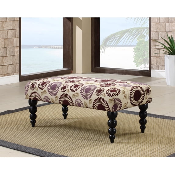 Claire Bench with Purple Whimsy Fabric