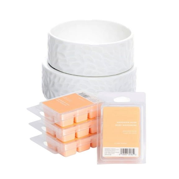 Claire Burke Mandarin Musk Wax Melt 4pk + Warmer Unit