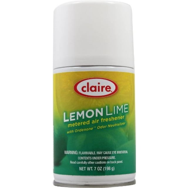 Claire C120 7oz Lemon Lime Micro Metered Air Freshener Aerosol Can