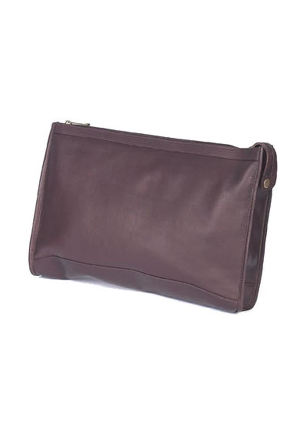 Claire Chase 624E -cafe Zippered Folio Pouch - Cafe