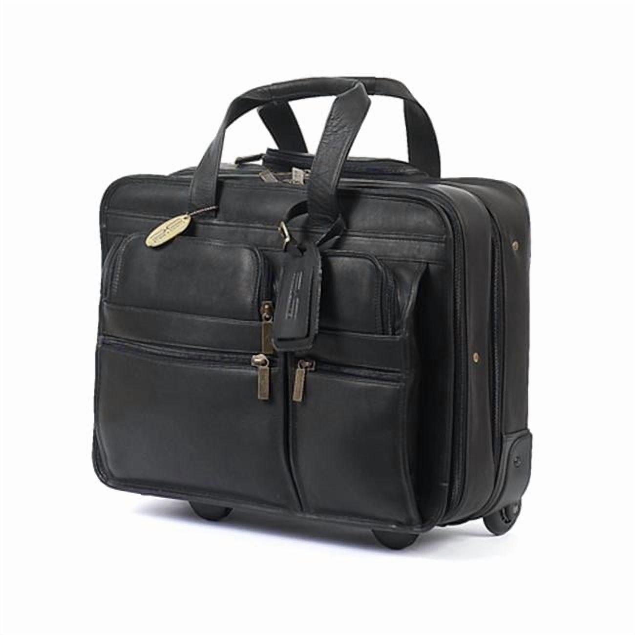 Claire Chase Rolling Leather Computer Brief Assorted Colors