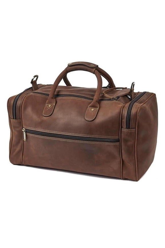 Rustic Leather Sports Valise Brown