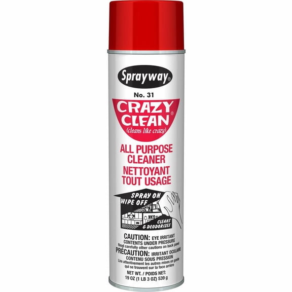 19 oz. Aerosol Spray Crazy Clean All Purpose Cleaner - Floral Scent (12/Carton)