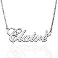 thumbnail image 1 of Claire Custom Name Necklace Customized Personalized Plated Name Necklace for Mother Daughter Friendship Women Valentine's Day Christmas Birthday New Year Silver, 1 of 7
