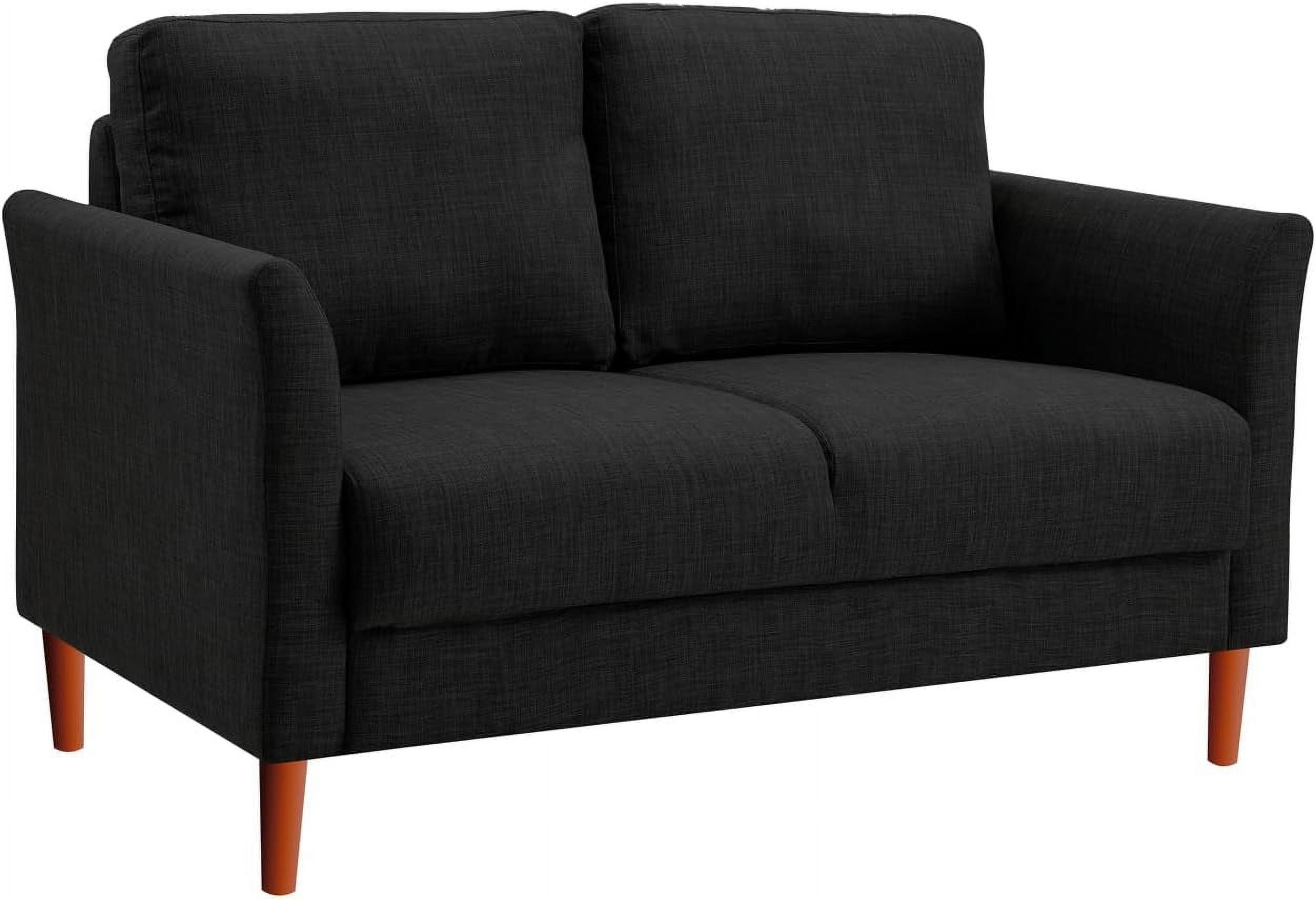 Claire Linen Fabric Loveseat, Mini Sofa Sleeper Loveseat, Small Sofa