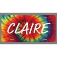 thumbnail image 1 of Claire Name Tie Dye Style License Plate Tag Vanity Novelty Metal | UV Printed Metal | 6-Inches By 12-Inches | Car Truck RV Trailer Wall Shop Man Cave | NP1338, 1 of 1