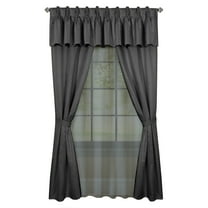 Claire Window Curtain Set-Color:Charcoal,Quantity:Set of 6,Size:55"W x 84"L