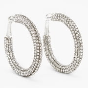 Claire's 40MM Cubic Zirconia Hoop Earrings