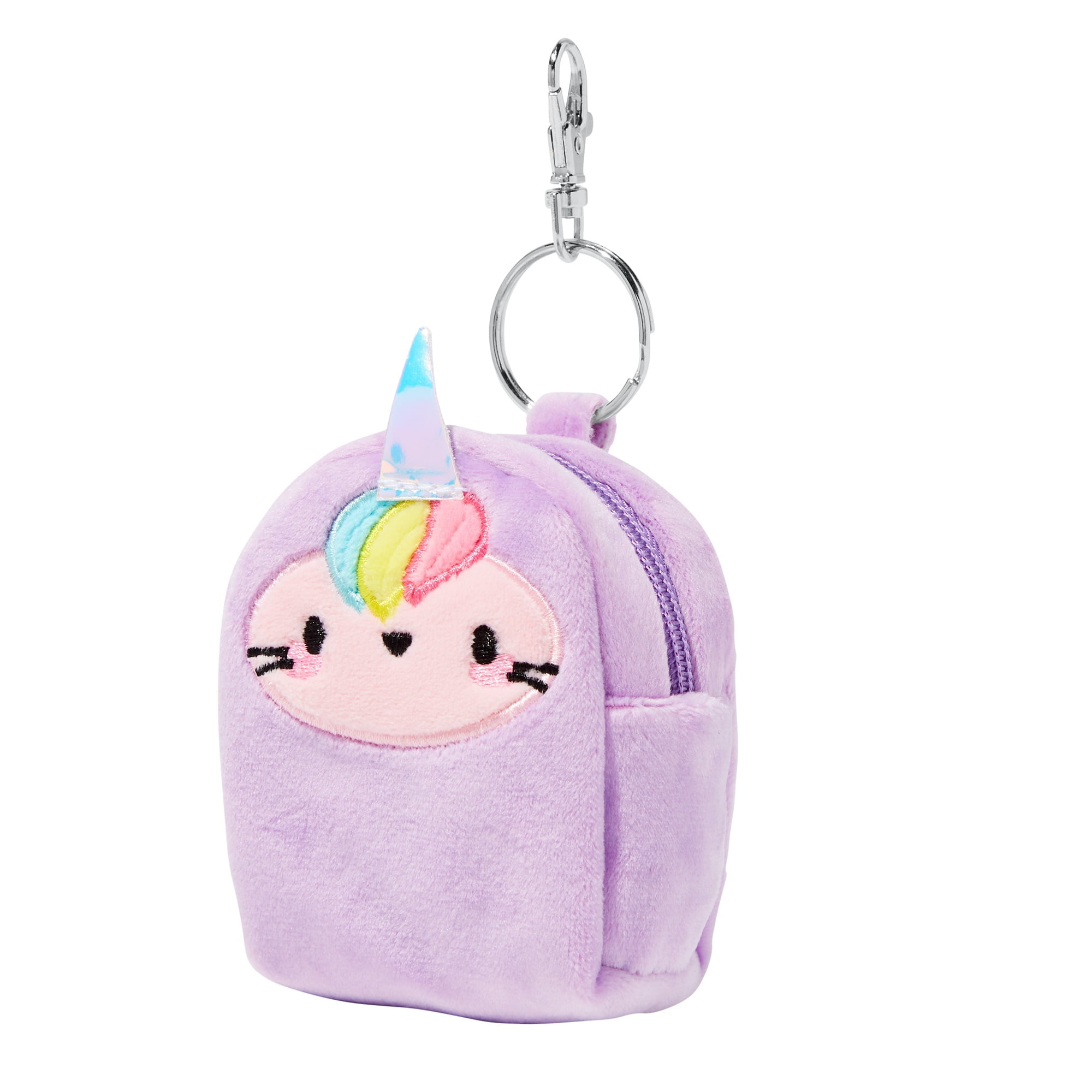 Claires Purple Unicorn Backpack Keychain - Durable Material