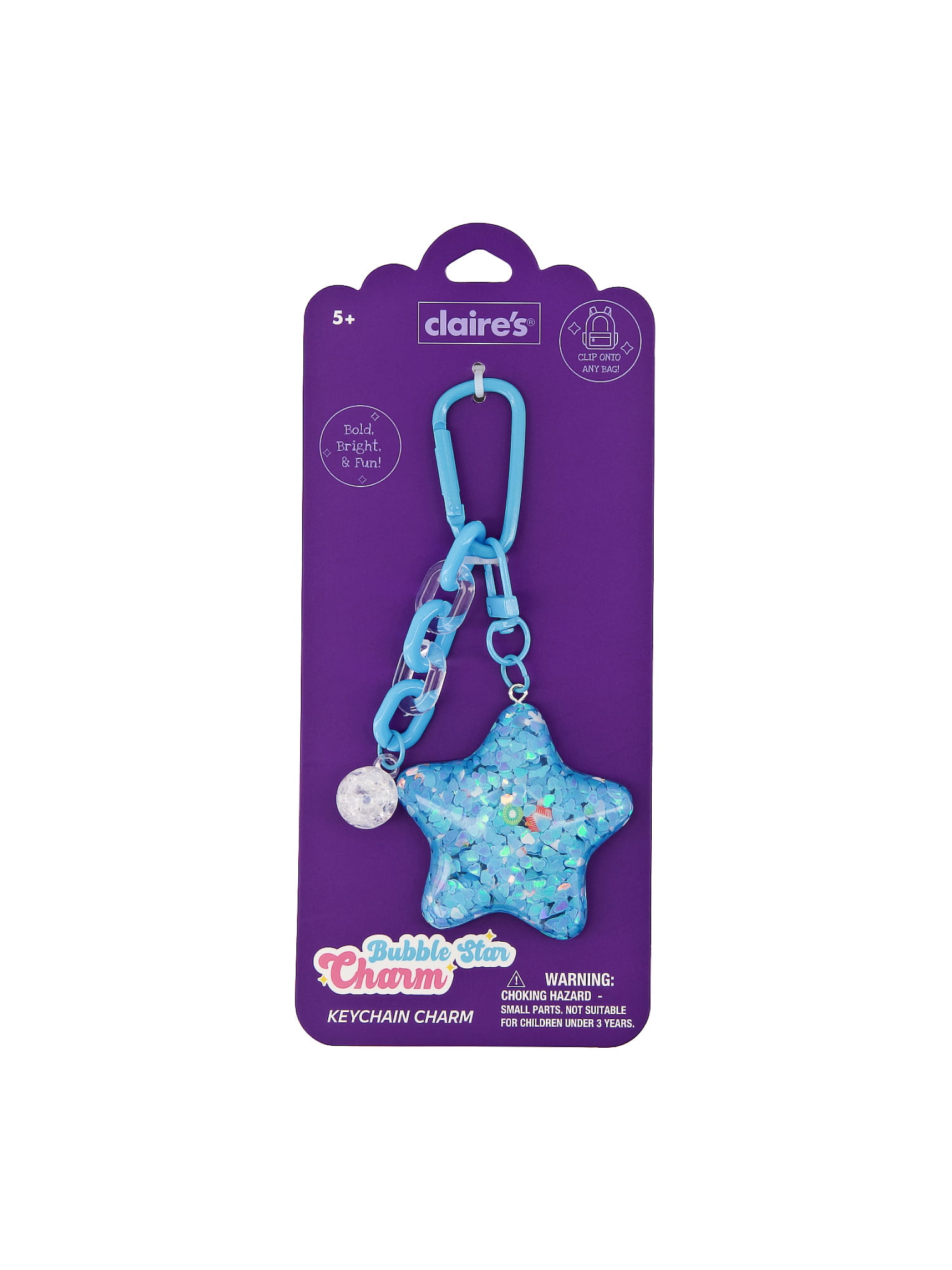 Claire's Bag Charm - Blue Star