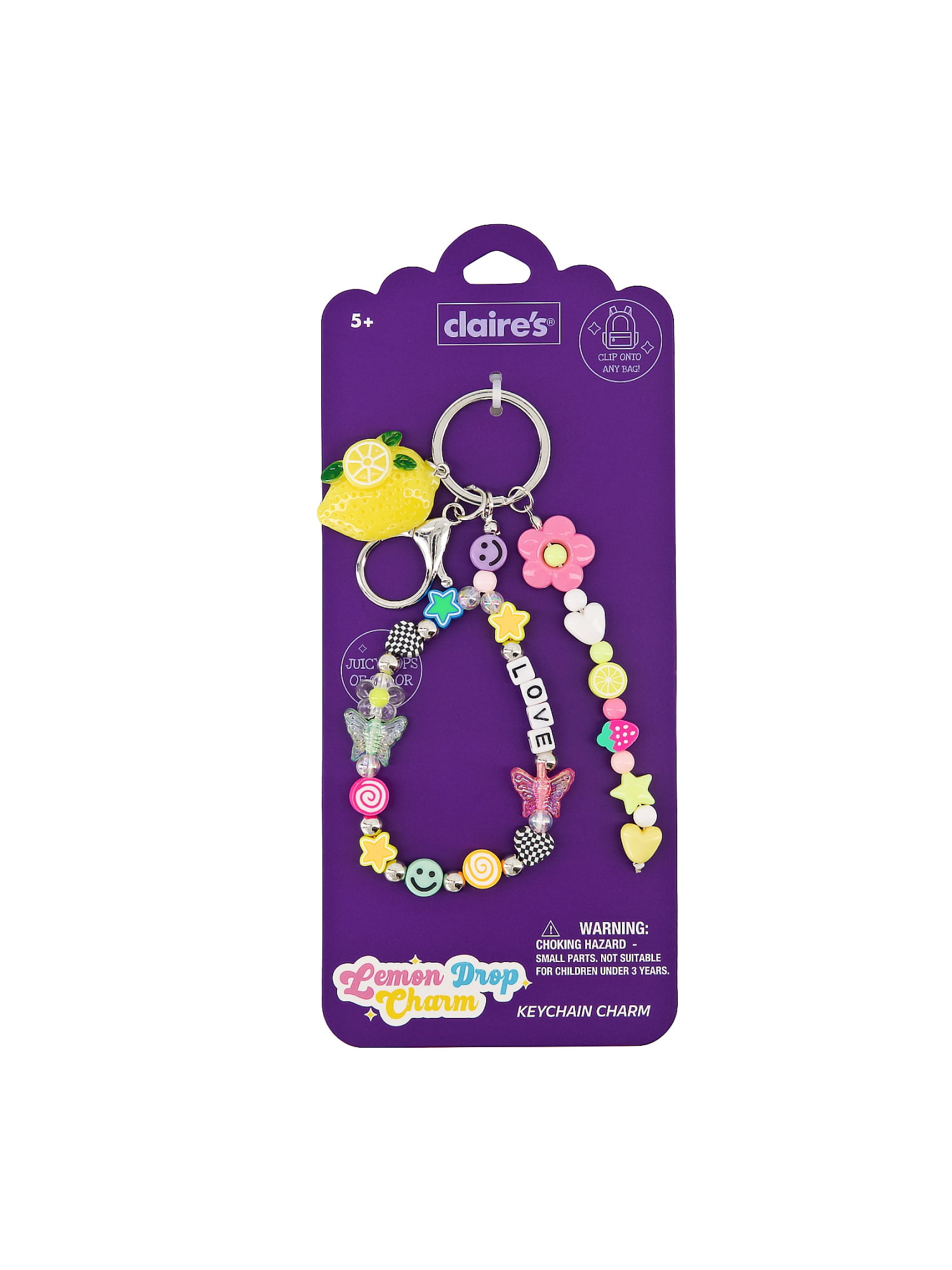 Claire's Bag Charm - Lemon Drop