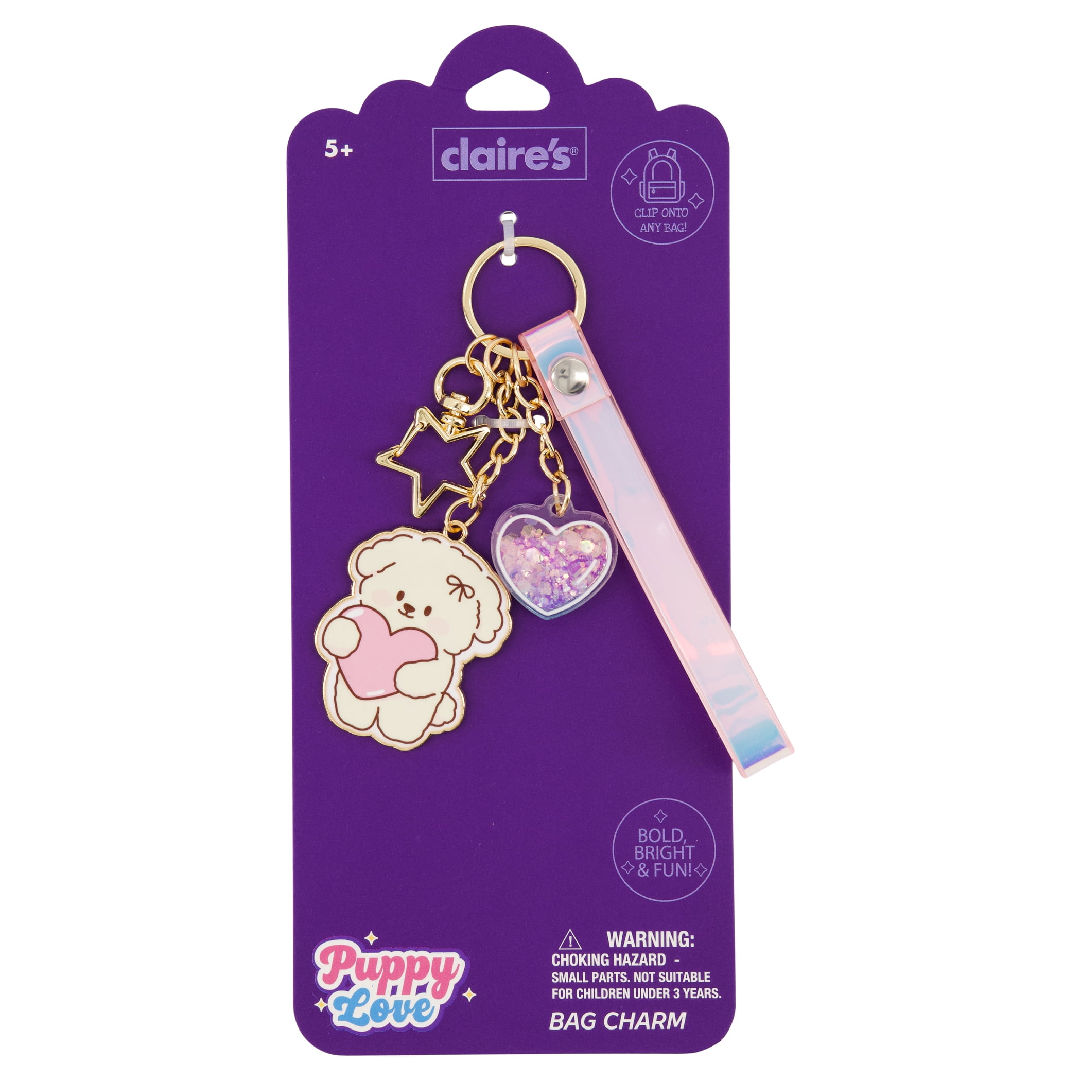 Claire's Bag Charm - Puppy Love
