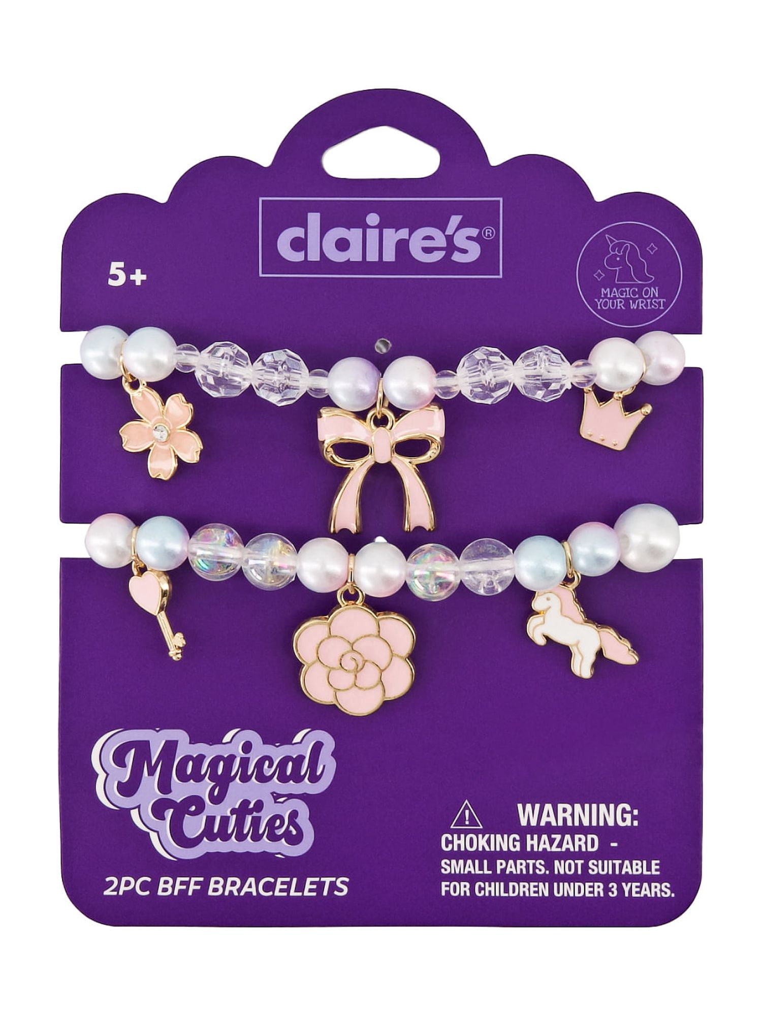 Claire's Best Friends Bracelet Set - Bows, 2pcs