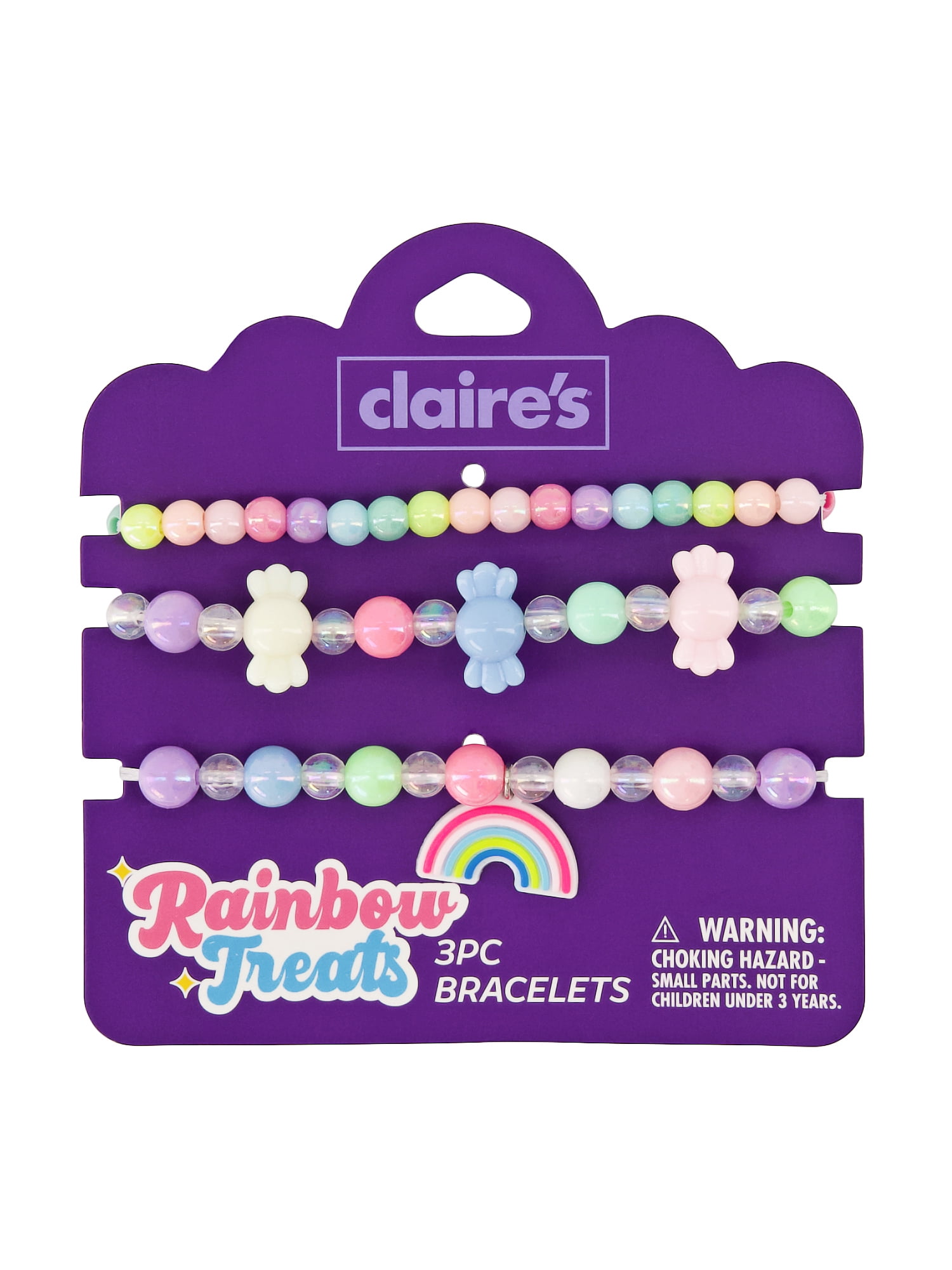 Claire's Best Friends Bracelet Set - Rainbow, 3pcs