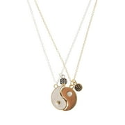 Claires Best Friends Gold Yin Yang Sign Necklaces - 2 Pack, Gold Tone, Adult