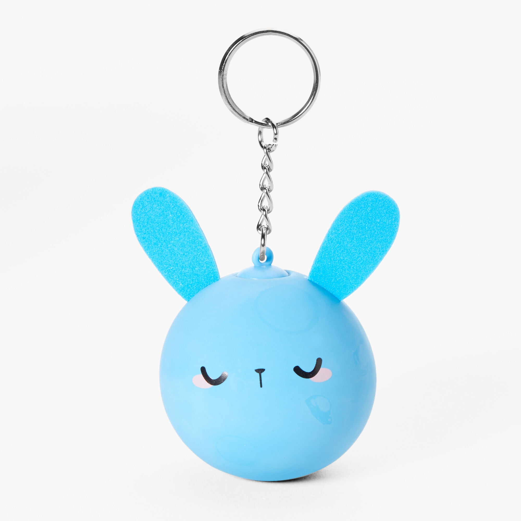 CLAIRE'S Blue Bunny Silicone Squishy Stress Ball Keychain, Blue