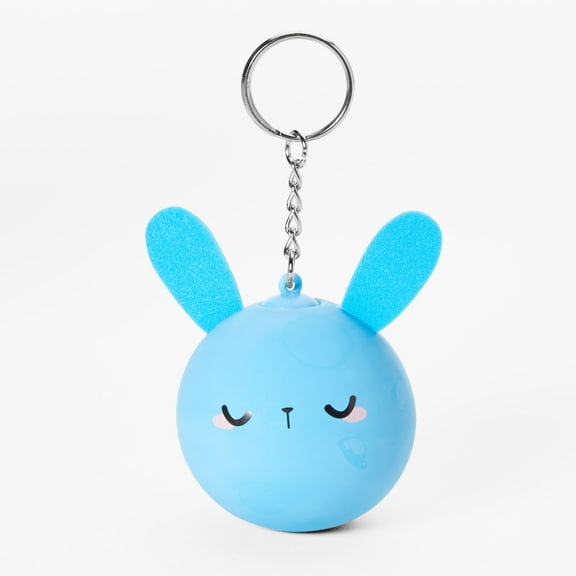 Claire's Blue Bunny Silicone Squishy Stress Ball Keychain, Blue