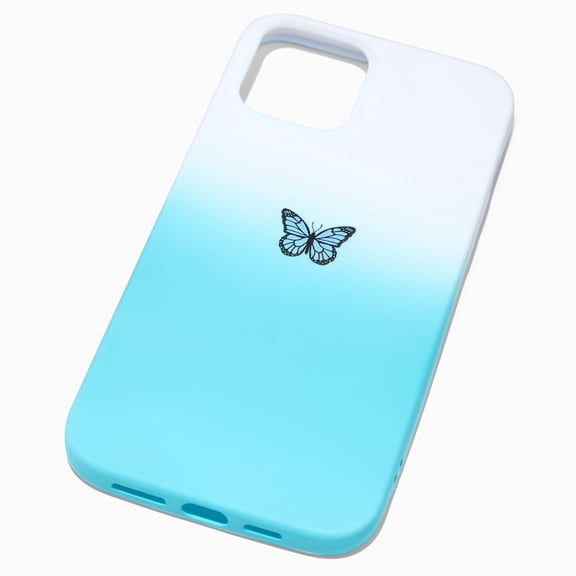 Claire's Blue Ombre Butterfly Phone Case - Fits Apple IPhone 12 Pro Max
