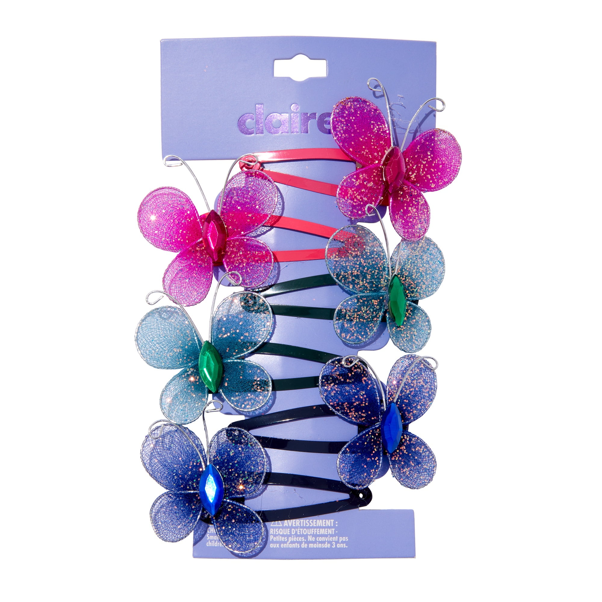 Claire's Children's Pink, Green, and Blue Snap Clip