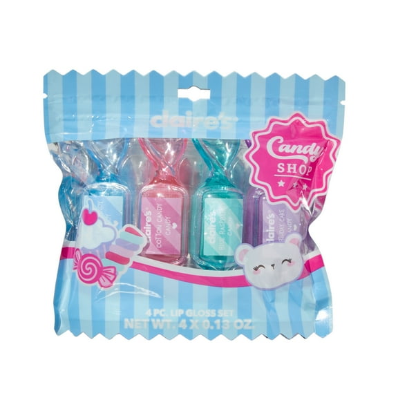 Claire's Children's Salt Water Taffy Lip Glosses with a Candy Flavors, 4-Pack