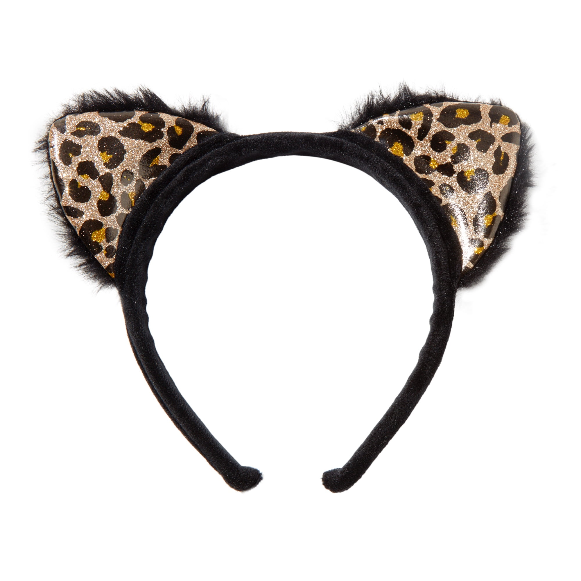 Claire's Classic Cat Ear Headband with Leopard Glitter Ears