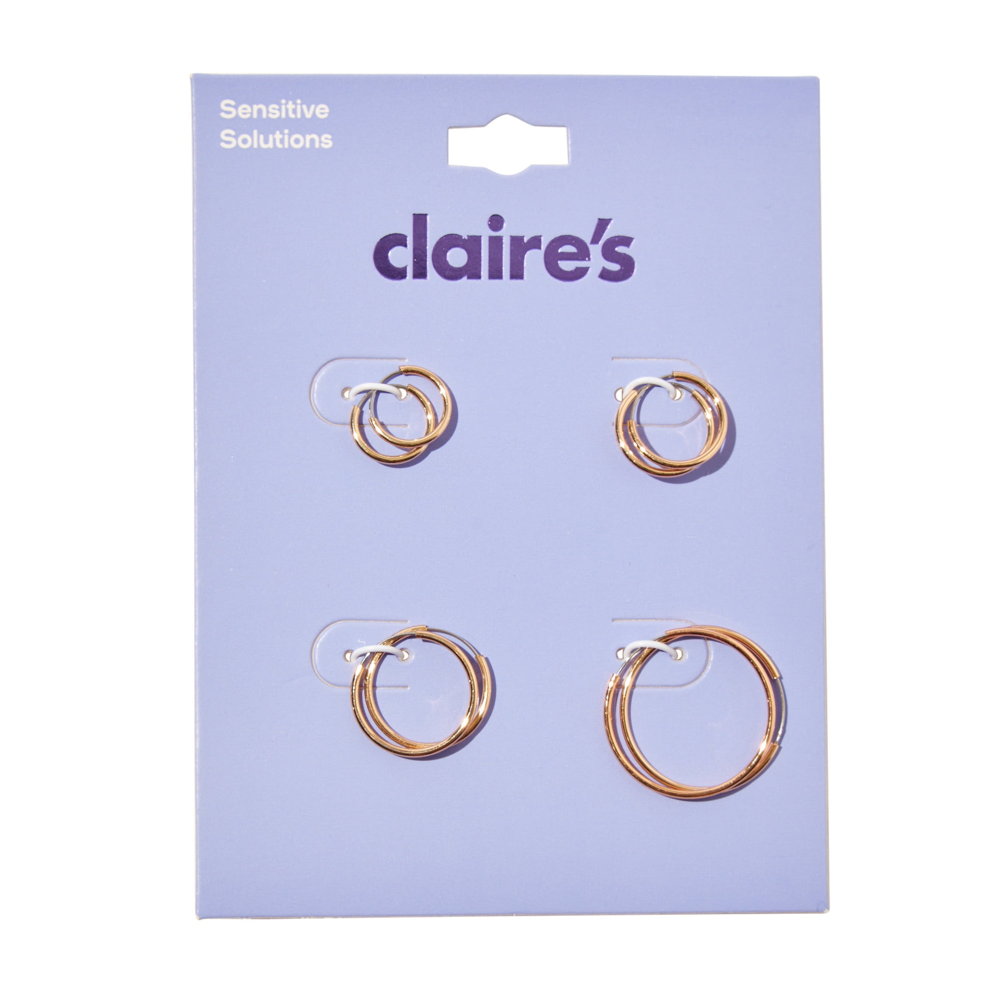 Claire's Teen Girls Classic Gold Hoop Earrings 5, 10, 15, and 20