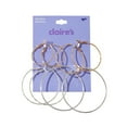 thumbnail image 1 of Claire's Classic Hoop Earrings - 30, 40, 50, 60 MM in Silver and Gold, 4-Pairs, 1 of 2