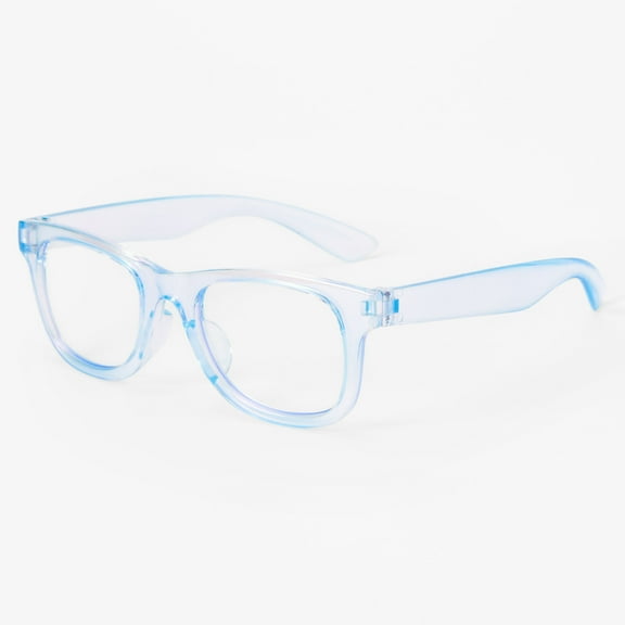 Claire's Club Clear Blue Retro Frames Blue Light Reducing Clear Lenses Glasses Tween 1 Count