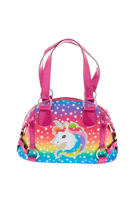 Club Little Girl Rainbow, Stars and Unicorn Glitter Handbag for girls ages 3 to 6