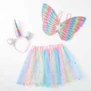 Claires Club Pastel Rainbow Unicorn Dress Up Set - 3 Pack