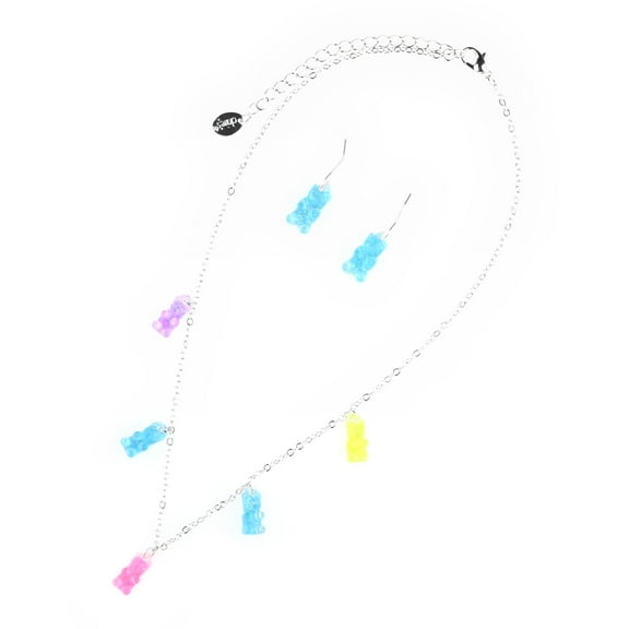 Claire's Colorful Yummy Gummy Bears Mixed Piece Jewelry Box Set, 2-Pack