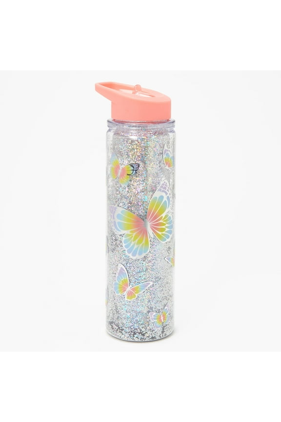 Coral Butterfly Water Bottle