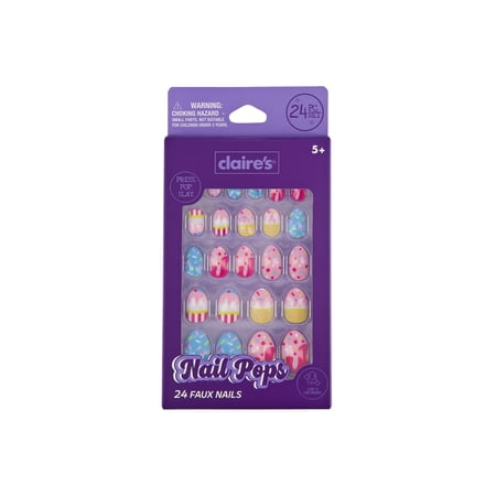 Claire's Cupcake Print Oval Shaped Press-on Nails, 24 Nails