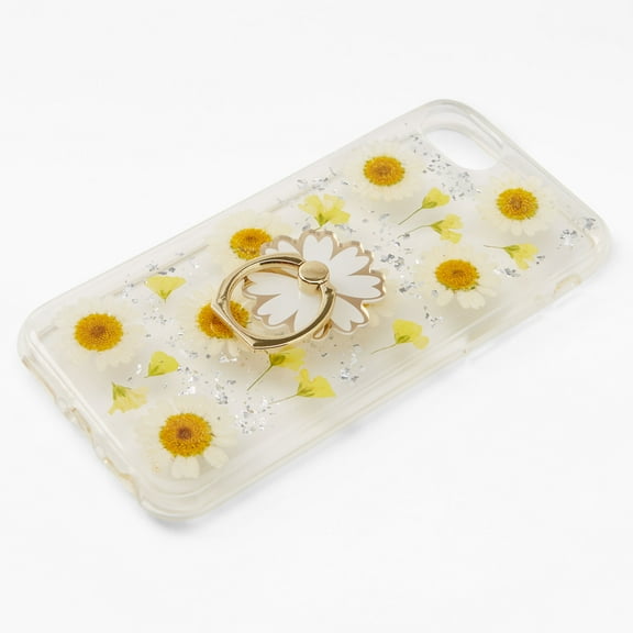 Claire's Daisy Ring Holder Protective Phone Case - Fits iPhone 6/7/8/SE